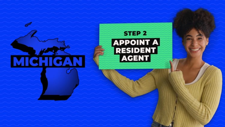 illustration of resident agent step in forming an llc in michigan
