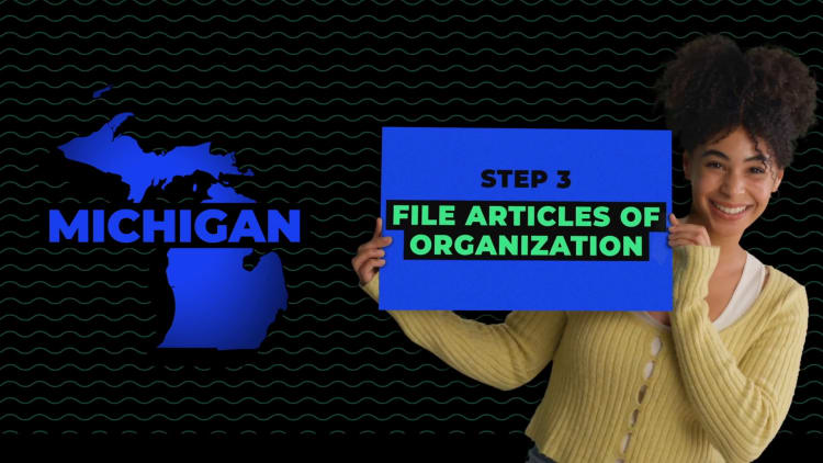 illustration of filing step in forming an llc in michigan