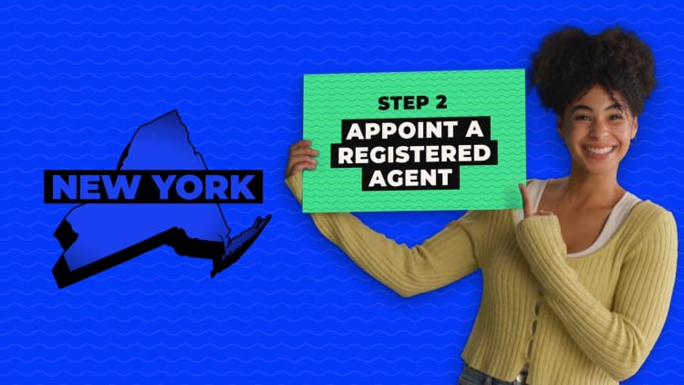 illustration of registered agent step in forming an llc in new york