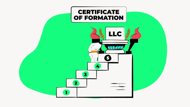 illustration of filing step in forming an llc in nj