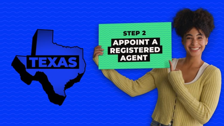 illustration of Texas registered agent step in forming an llc